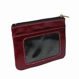 Images of Zippered Leather Purse