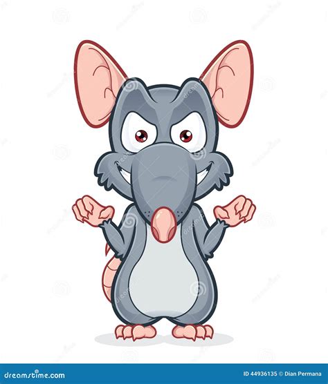 Evil Rat Stock Vector Illustration Of Standing Gray 44936135