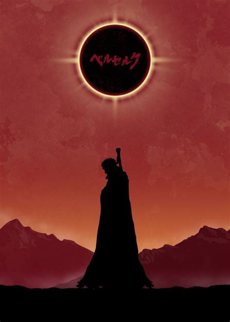 Swordsman Silhouette Poster By Denis Orio Ibañez Displate Berserk