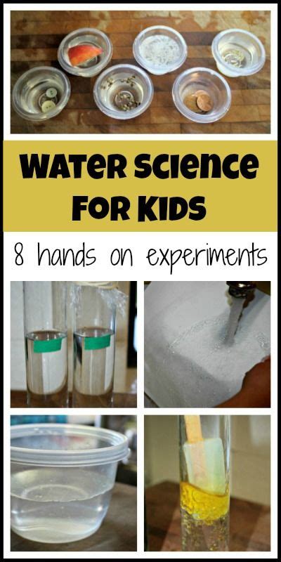 8 Hands On Experiments About Water Preschool Science Activities