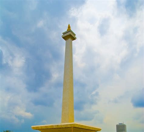 Mewarnai Monas Monumen Nasional Monas Indonesian Monument Landmark In