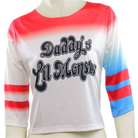 1pcs Harley Quinn Daddys Lil Monster T Shirt 2016 Harley Quinn Cosplay