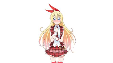Long Hair Blue Eyes Anime Kirisaki Chitoge Nisekoi Skirt Anime