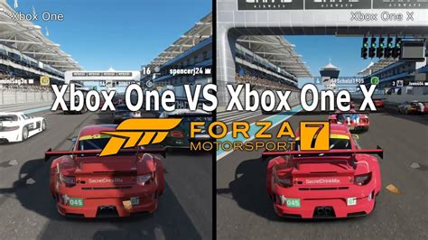 Forza 7 Xbox One Vs Xbox One X Graphics Comparison 1080p Youtube
