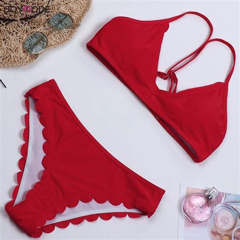 Buy Joymode Sexy Two Piece Womens Swimsuit Red Summer
