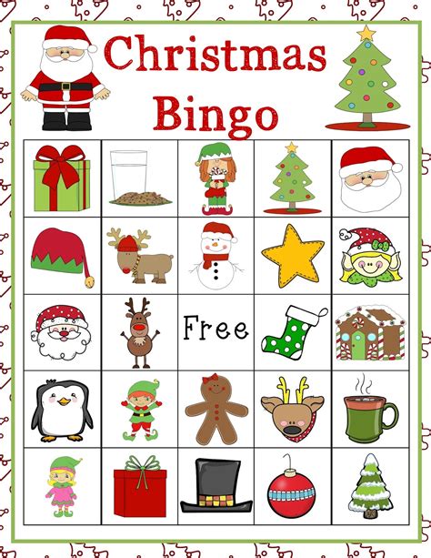 20 Free Printable Christmas Bingo Cards