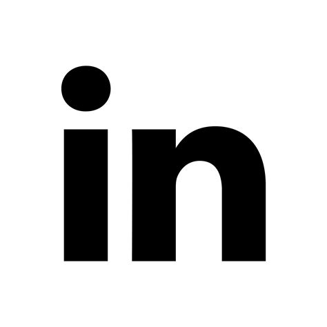 Black, Linkedin icon