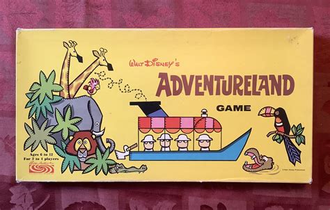 Vintage 1956 Walt Disneys Adventureland Board Game Etsy Board Games
