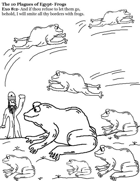 Frog Plague Coloring Page Sketch Coloring Page