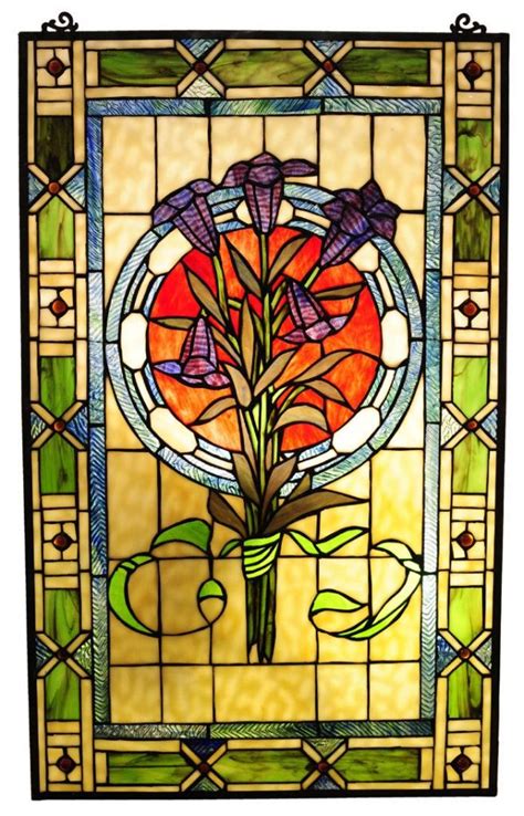 Yellow Stained Glass Verticlee Panel