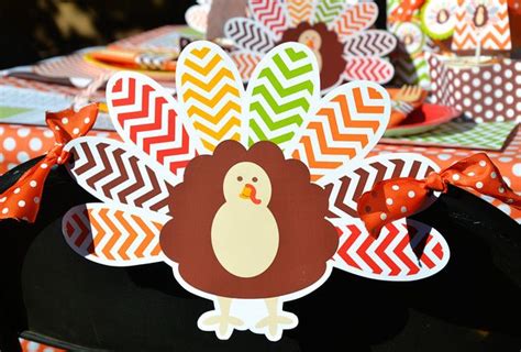 Colorful Chevronpolkadots Thanksgivingfall Party Ideas Photo 36 Of