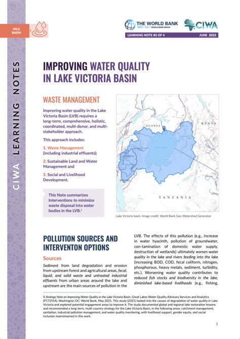 Improving Water Quality In Lake Victoria Basin Waste Management Ciwa