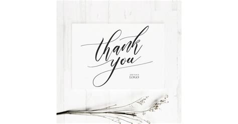 Calligraphy Branded Thank You Zazzle