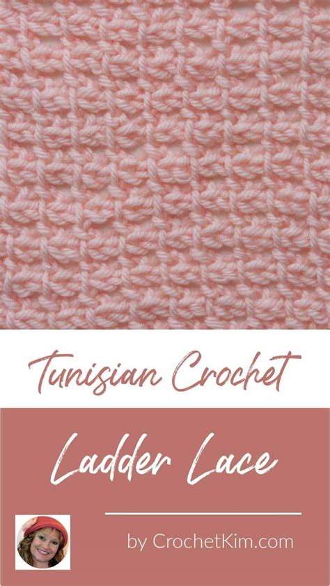 Tunisian Ladder Lace Crochet Stitch Tutorial CrochetKim