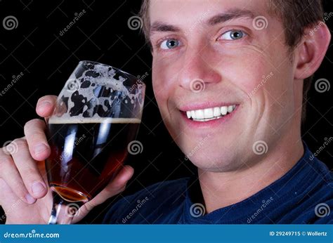 Man Drinking A Beer Stock Image Image Of Adult Beverage 29249715