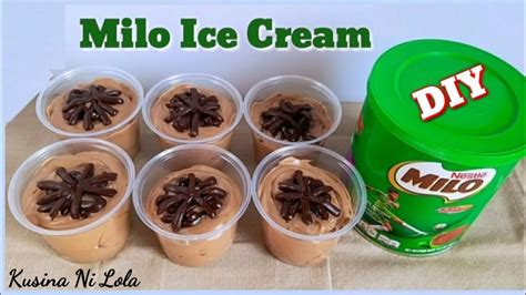 how to make milo ice cream at home 🍦 only 3 ingredients easy homemade milo ice cream youtube