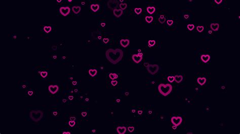 Pink Heart Particle Motion Background Faded Wallpaper Animation With