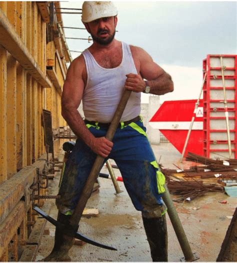 Working Man Construction Worker Beaumont Check Shirt Sitcom Hairy