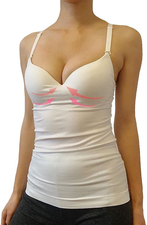 brincies women s built in padded push up bra cami tank lg white xx small label s push up