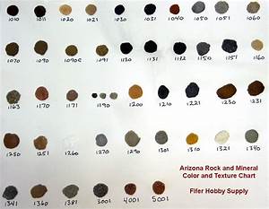 Arizona Rock And Mineral Products Color Chart N Scale Model Trains