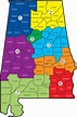 County Map Of Alabama - Time Zone Map
