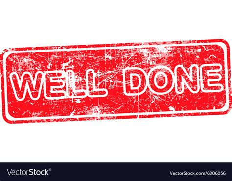 Well Done Rubber Stamp Vector By Cluckva Image 896859