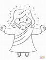 Dibujo de Jesús de dibujos animados para colorear | Dibujos para ...