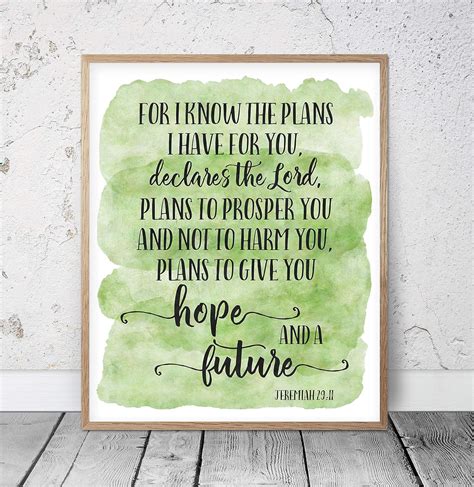 Scott397house Wood Framed Sign For I Know The Plans I Have For You Jeremiah 2911 Bible Verse