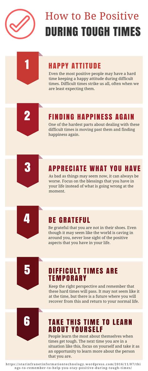 Staying positive makes you and the people around you feel confident, and your positivity rubs off on them. Things To Remember To Help You Stay Positive During Tough ...