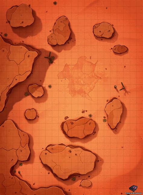 Desert Plateau Dandd Map For Roll20 And Tabletop — Dice Grimorium