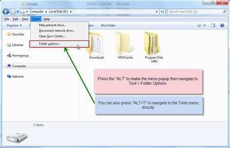 Access Windows 7 Folder Options Libretips