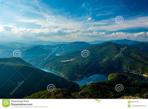 View From Top Stock Photo Image Of Land Lake Color 60373730