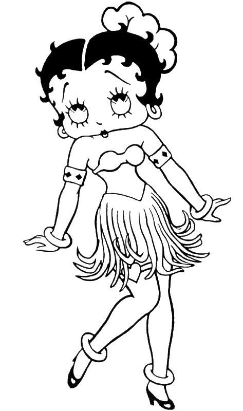 Drawing Betty Boop 25941 Cartoons Printable Coloring Pages