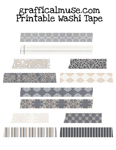 Ambitious Printable Washi Tape Roy Blog