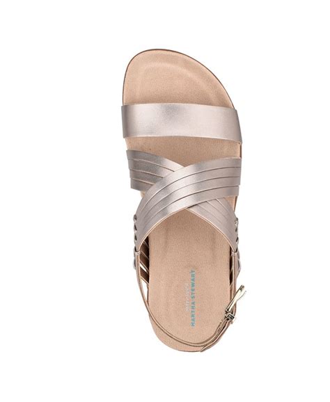 Easy Spirit Martha Stewart X Womens Marlis Strappy Flat Sandals