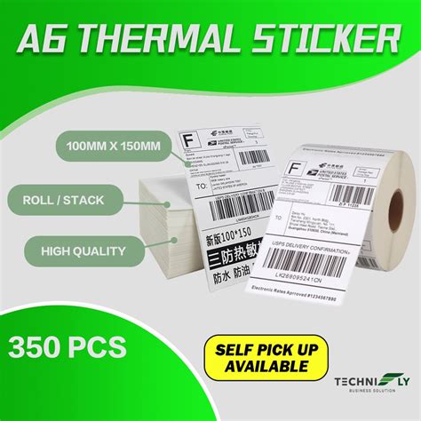 Thermal Sticker A6 350pcs 100150mm High Quality Consignment Note
