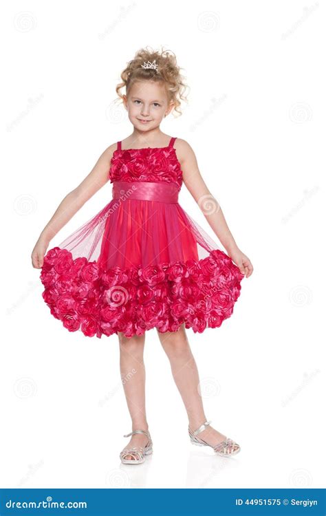 Pretty Little Girl In A Red Dress Stock Image Image Of Enjoyment