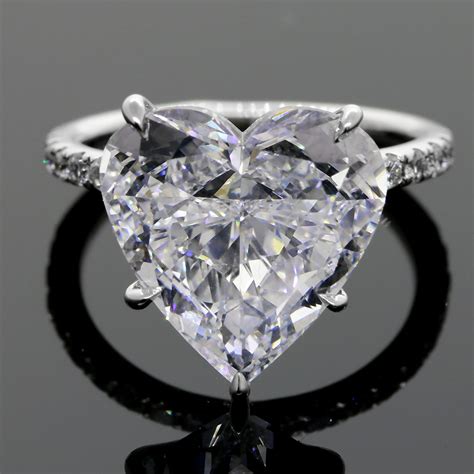 736cttw Heart Shaped Diamond Engagement Ring 18k White Goldcheap