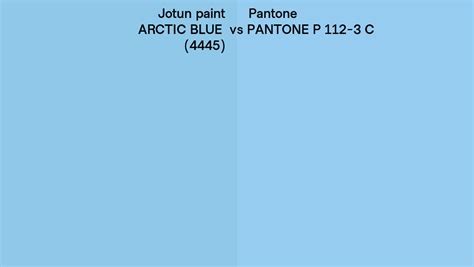 Jotun Paint Arctic Blue 4445 Vs Pantone P 112 3 C Side By Side Comparison