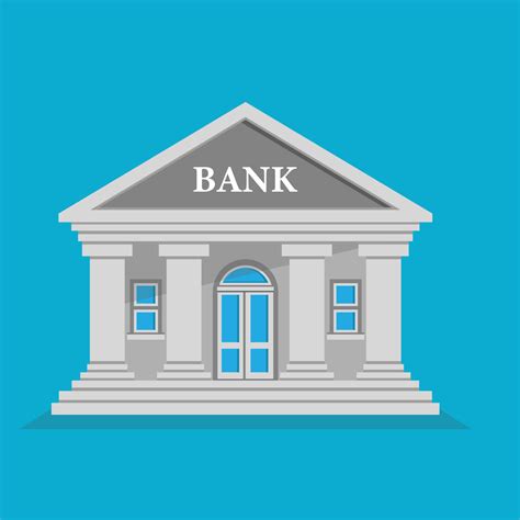Bank Building Icon Colored Flat Graphic Vector Illustration 7405718