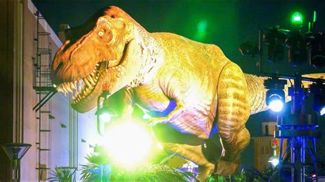 Usj New Universal Spectacle Night Parade 34 Jurassic Float June 1 2018 Youtube