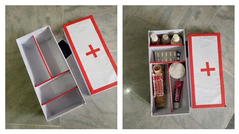Diy First Aid Box Shoe Box Craft Ideas How To Make First Aid Box