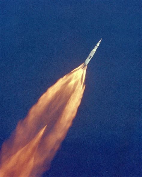 Saturn V Rocket Launch Carrying The Apollo 11 Moon Mission Nasa R