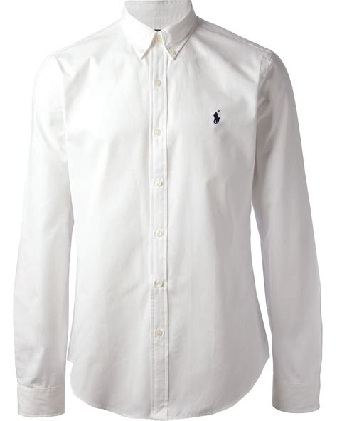 Polo Ralph Lauren Long Sleeve Shirt In White For Men Lyst