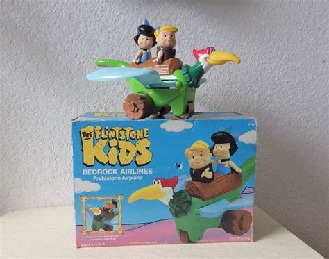 Flintstone Kids Bedrock Airplane With Barney And Betty Rubble Etsy