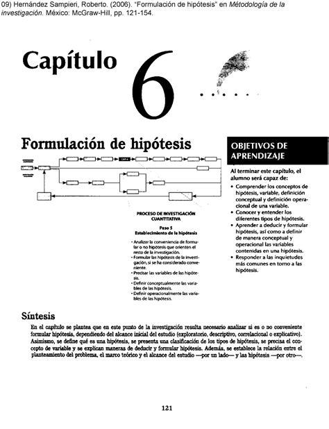 09 Hernández Sampieri R 2006 Formulación De Hipótesis En