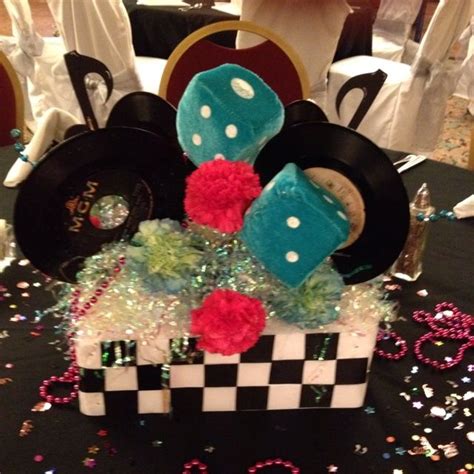 Pinterest Sock Hop Center Pieces 50s Theme Centerpiece Sock Hop