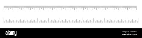 Centimeter And Ihch Ruler Scales Set Horizontal Measuring Chart With