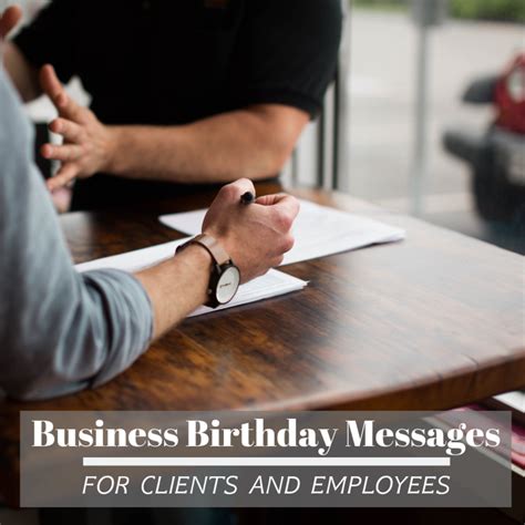 Business Birthday Card Messages Wishes For Clients And Employees