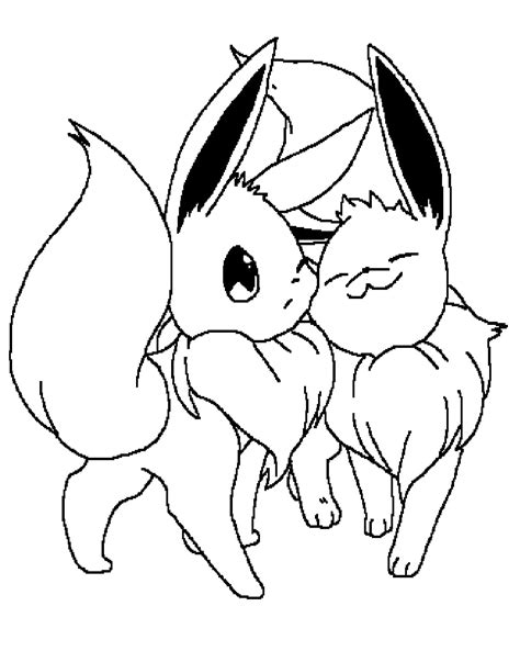 Eevee Coloring Page Pokemon Eevee Is A Very Cute Pokemon That Is Very